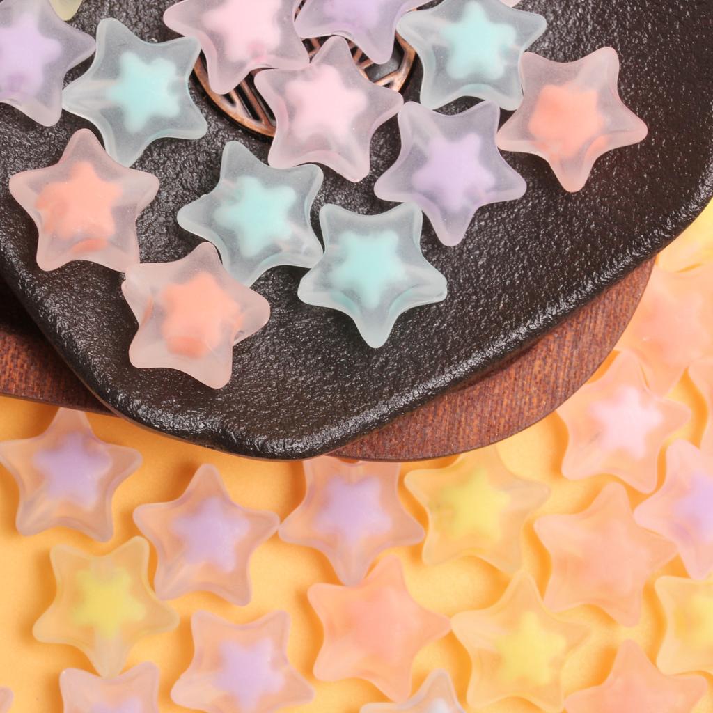 10pcs Acrylic Matte Core Pentagram Beads Fashion Handmade DIY Material for Bracelet Earrings Jewelry Marking