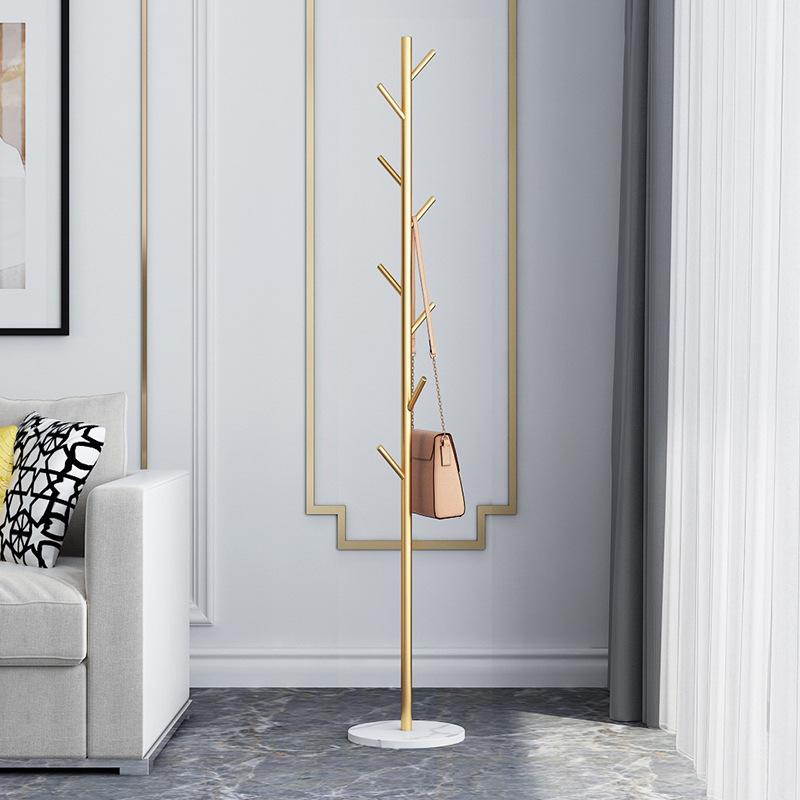Marble Floor Standing Coat Rack - Modern Bedroom Hanger