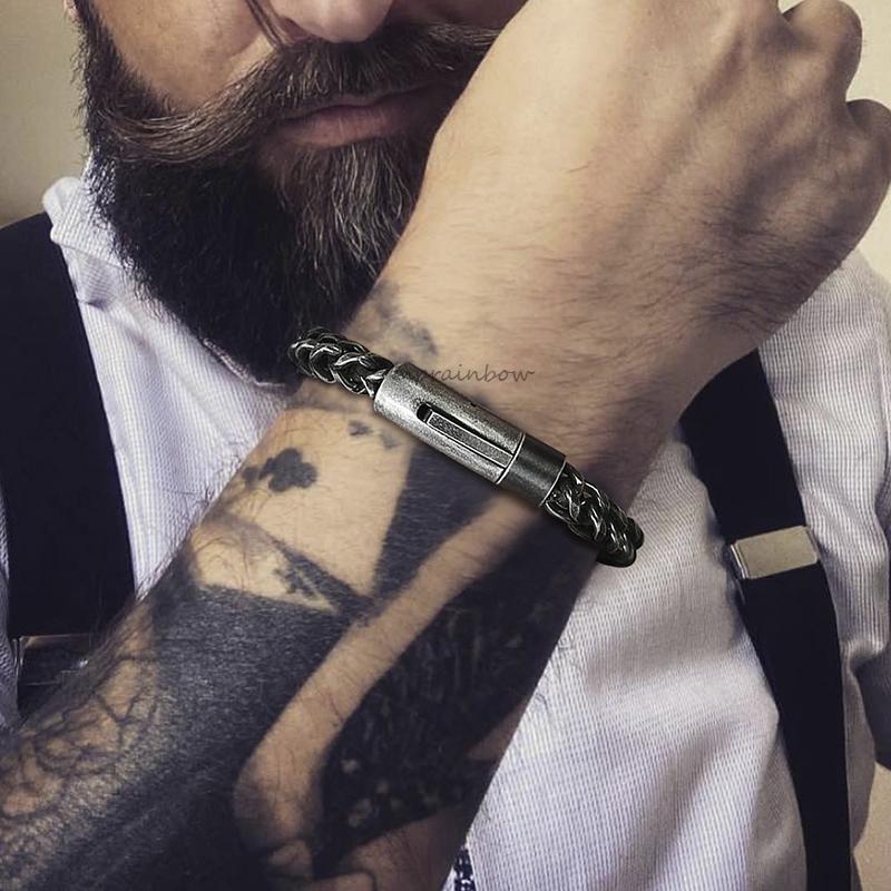 Men's Antique Silver Color  Franco Chain Bracelet,6.3mm Stainless Steel Link Wristband Jewelry