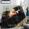Sabrina Carpenter Printed Flannel Blanket, Soft Throw for Bedroom Sofa, Washable, Fan Merchandise, Great Gift.