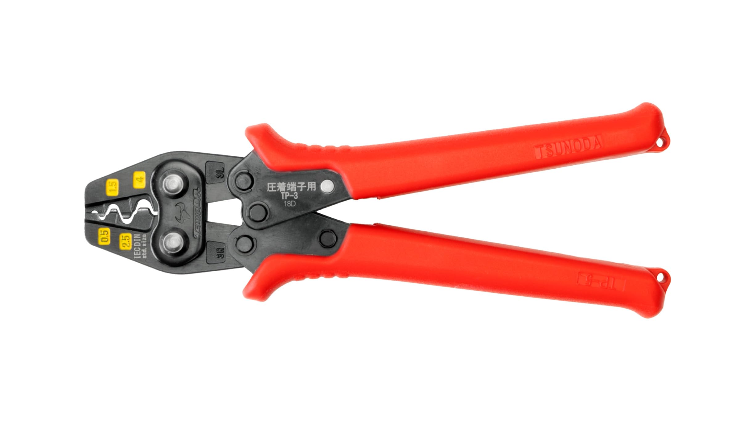 

Tsunoda TP-3 Crimping Tool for Bare Crimp Terminals and Bare Crimp Sleeves, Made in Japan