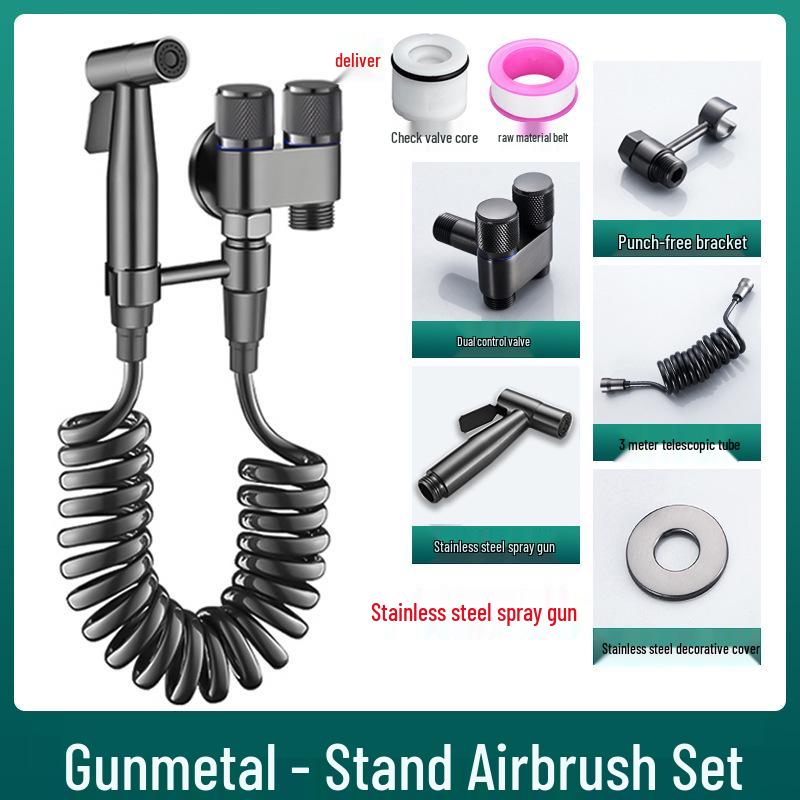 All-Copper Bidet Set with Pressurized Spray Gun for Bathroom