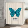 Blue Butterfly Shower Curtain Decorative Home Bath Accessories Printing Bathroom Wall Hanging Waterproof Fabric