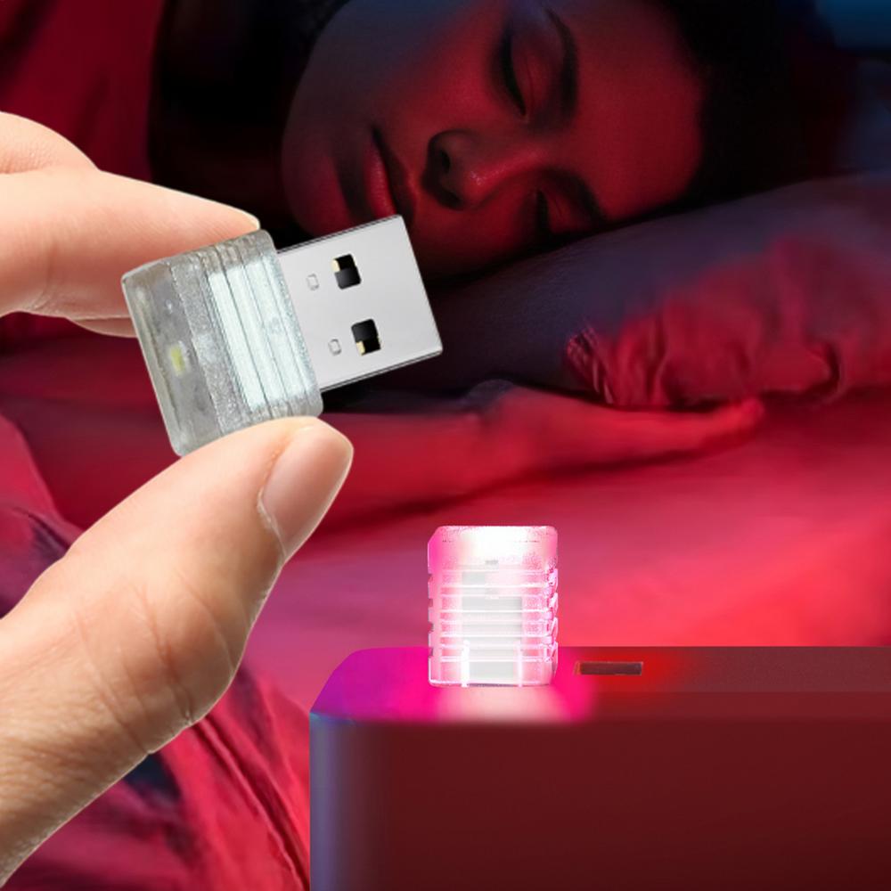 LED Lights For Car Interior LED Interior Ambient Light USB Car Light Multicolor Night Light Plug-In Interior Light For Indoor &