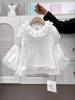 Girls' Lolita Baby Doll Shirt - Solid Color for Spring & Autumn
