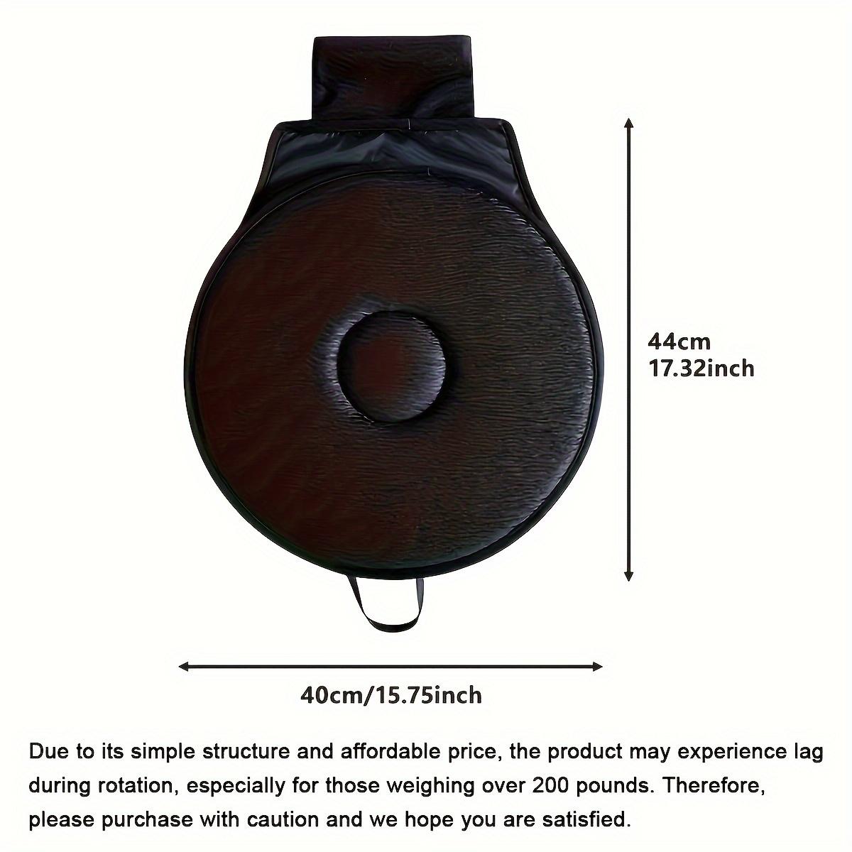 

1 шт. Подушка для сиденья с вращением на 360 градусов, Вращающаяся подушка для сиденья, наполненная губкой, Подходит для пожилых людей, беременных женщин/беременных женщин, Нескользящая 1pc black cushion