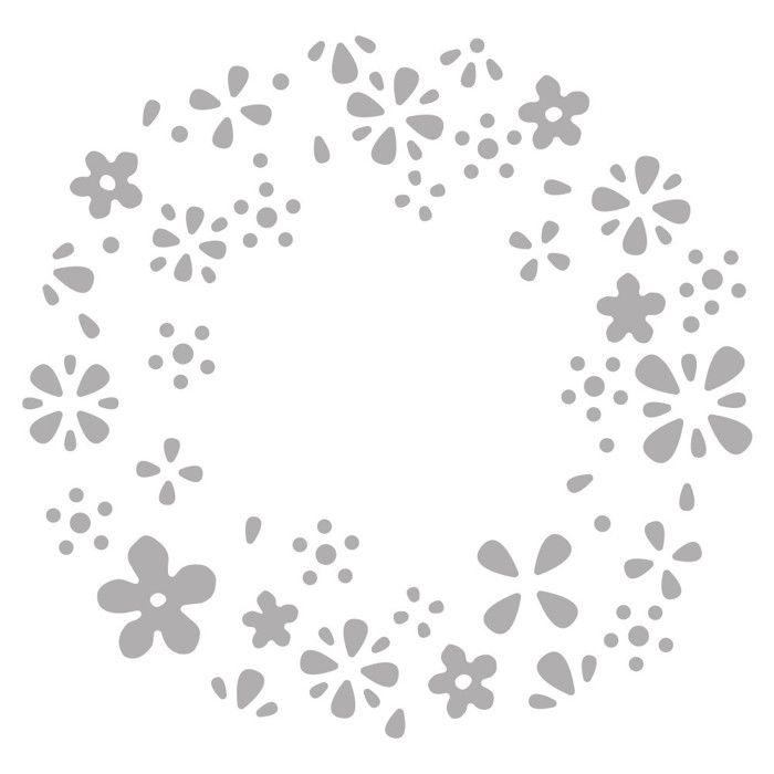 Matrice de découpe et d'embossage - Couronne de fleurs ø 7,5 cm