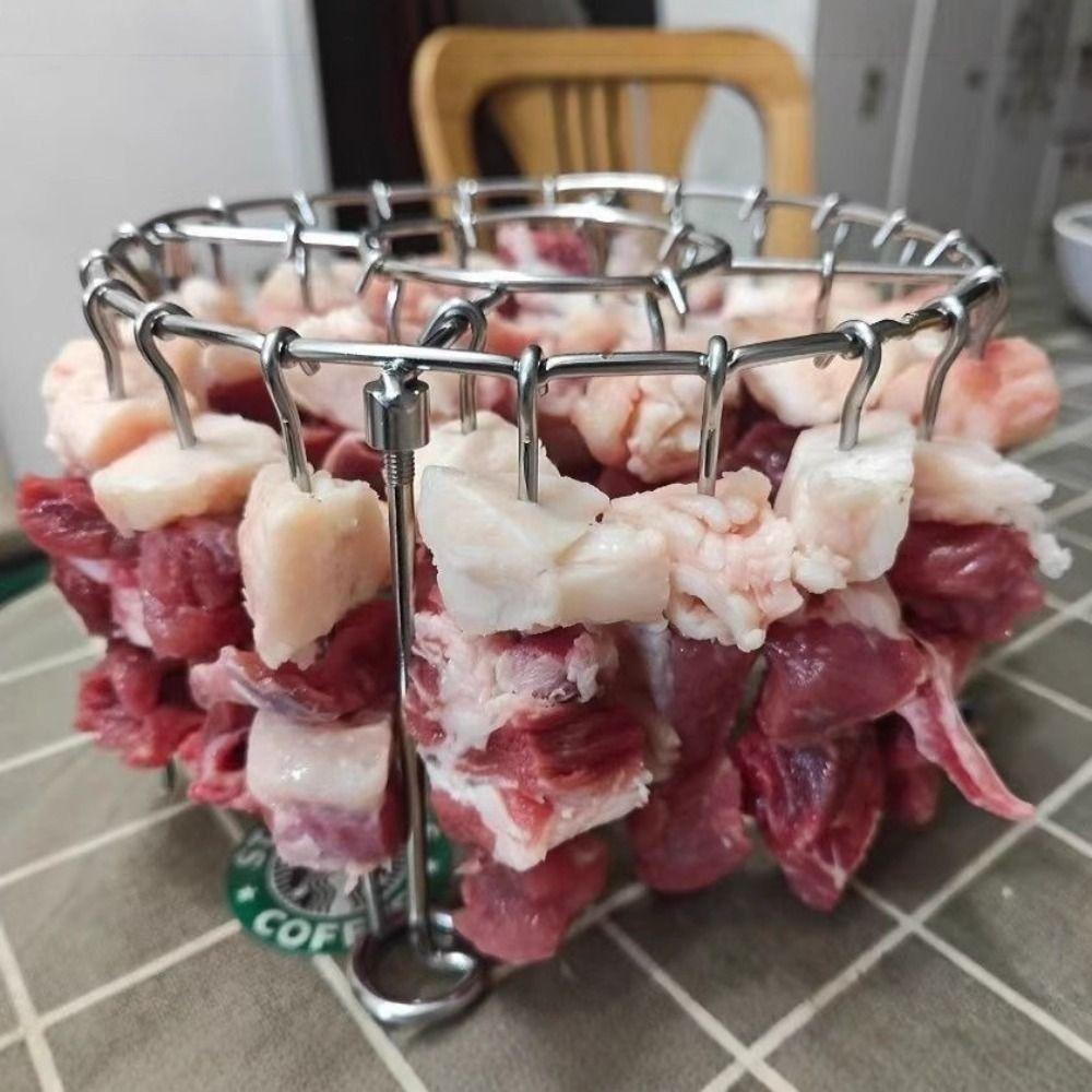 Stainless Steel Skewer Holder String Grill Baking Needle  for Air Fryer Accessory