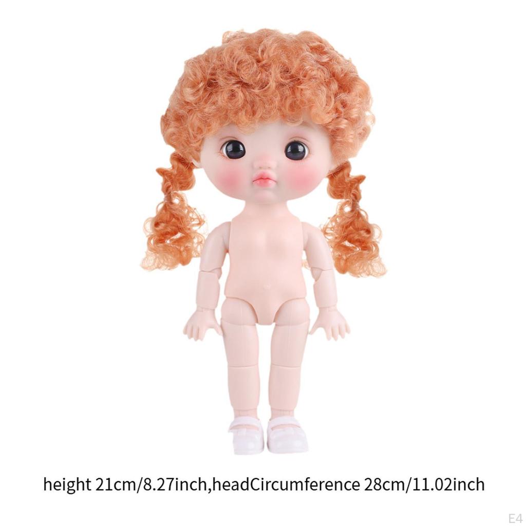21cm BJD Doll with Footwear Interactive Design Movable Joints Educational Toy for Girls Gift Holiday