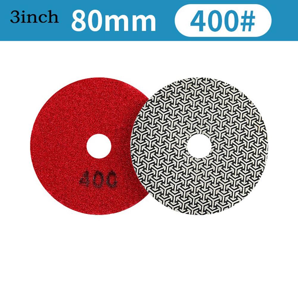 

3inch 80mm Electroplated Sanding Pad 60-400 Grit Grinding Disc For Glass Granite Marble Tile Concrete Polishing Tools