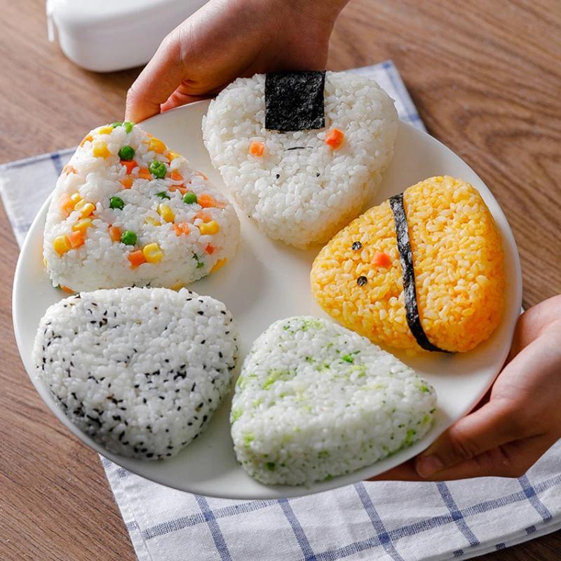 1PC Triangle Rice and Vegetable Roll Mould Bento Box Can Be Microwave Heated To Make Children's Sushi Lunch Box