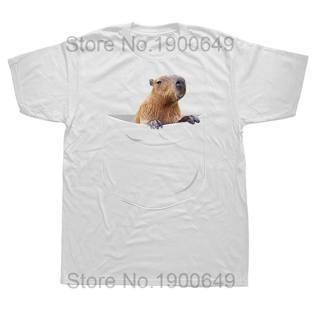 Capybara Things I Do In My Spare Time Capibaras T Shirts Cotton Streetwear Short Sleeve Birthday Gifts Tshirt Mens Clothing