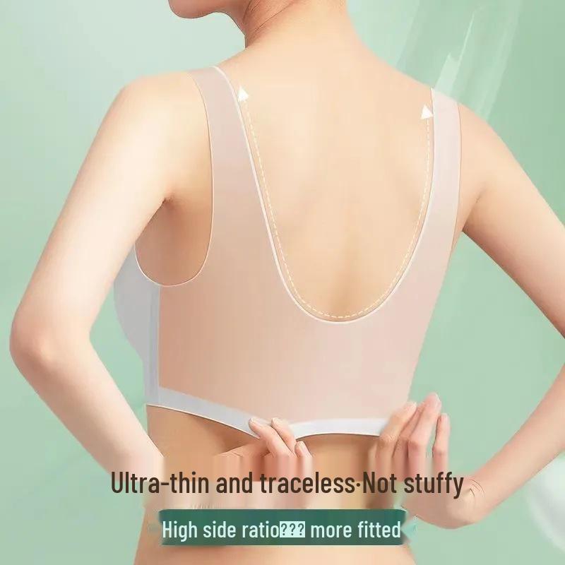 Seamless Plus Size Push-Up Bra: Thin, Breathable, Adjustable with Side Support for a Beautiful Back.