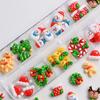12 Kratek 36/60 Sztuk Kawaii Mini Bałwan Choinka Charmsy do Paznokci 3D Renifer Święty Mikołaj Rhinestonesy do Paznokci Żywiczne Boże Narodzenie Klejnoty do Paznokci
