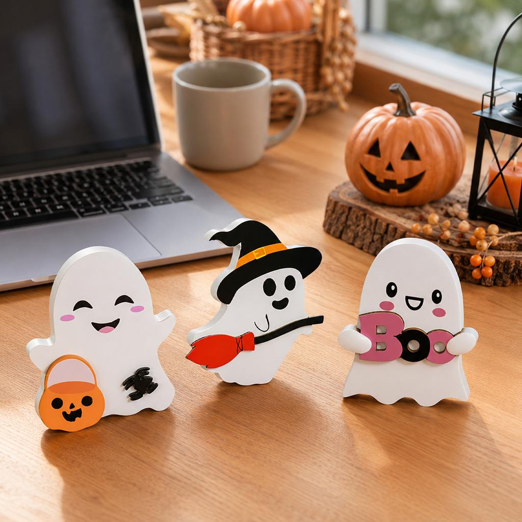 Halloween Tabletop Decorations 5-Piece Set for Party Home Shelf Mantel Display