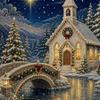 DIY Christmas Gift Ideas Faux Pearl Art Kit, Church Painting Jesus Kit Holy Family Wall Decor Craft for Adults, Handmade Holiday Textured