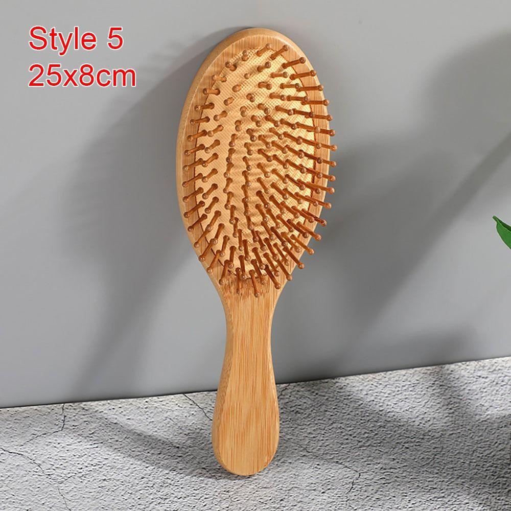 1Pc Paddle Cushion Massage Brush Hair Loss Bamboo Comb New Wood Comb  Hair Scalp