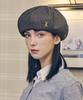 Bajal Va Studded Octagonal Wool Beret Grey