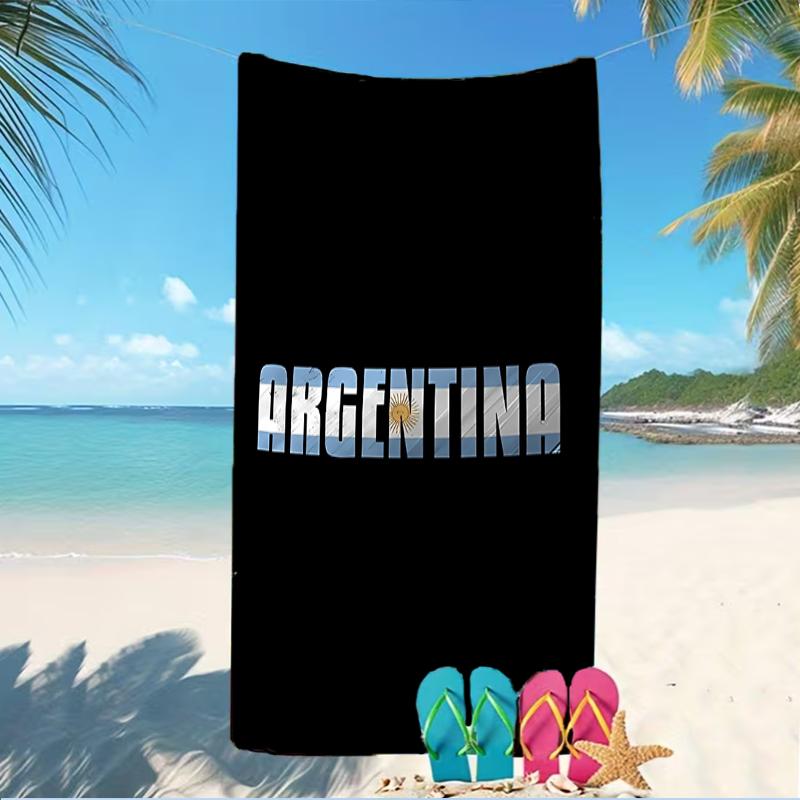 Beach Towel with Argentina Football Pattern - soft,absorbent,machine washable Lightweight&Modern,swimming,Travel Essentials