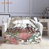 Anime flanelová deka InuYasha Print Deky Hanyou No Yashahime 3D Dětská Deka Dospělí Domácí Dekor Módní Party Deka Dárek