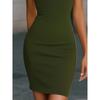 2026 Elegant Cowl Neck Bodycon Mini Dress for Women, Short Sleeve High Neck Slim Fit Party & Casual Wear