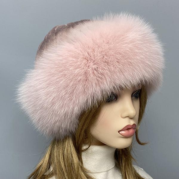 Soft Stylish Winter Fur Hats for Women Furry Fluffy Knitted Fox Rabbit  Fleece Real Fur  Hat