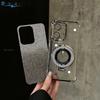 Luxury Glitter Magnetic Mirror Case For  Redmi 14C 13C 12C 9C Note 13 Pro 5G 12 4G 11 10 PRO 11S 10S 9S 9 9A 10C cover Holder