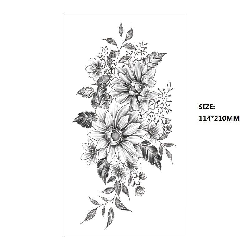 Bohemian Geometric Shape Water Transfer Small Full Arm Back Sexy Simulation Tattoo Sticker