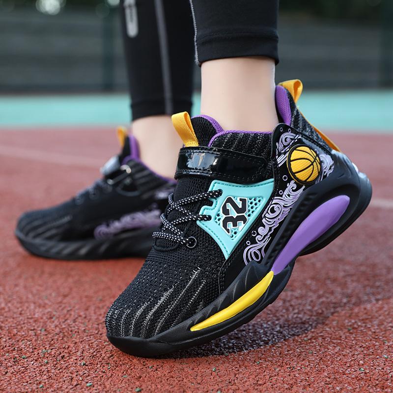Kids' Sports Shoes Boys Basketball Sports Tennis Shoes Fashion Comfortable Teenager Casual Sneakers Non-slip Running Shoes