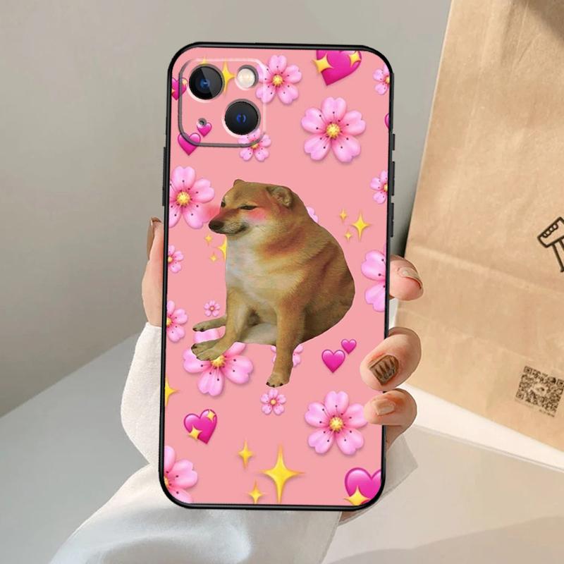 Funny Cheems Doge Case For iPhone 16 15 14 13 11 12 Pro Max XS X XR Plus Back Cover For iPhone 16 15 14 12 13 Mini