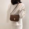 Leather Bags for Women, New Trendy Retro Underarm Square Bag, Popular Single Shoulder Crossbody Bag, Adjustable Shoulder Strap