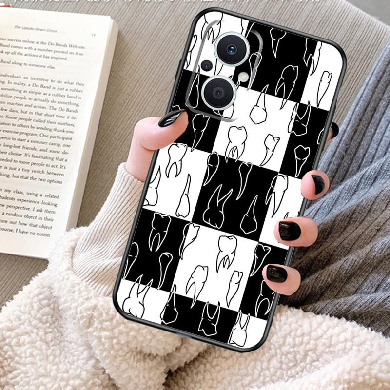 Zahnarzt Zahnmuster Hülle Für OPPO Reno 12 F 13 13F 11F 8T 7 8 10 Pro OPPO Find X8 Pro X6 X3 X5 Lite Abdeckung Fundas