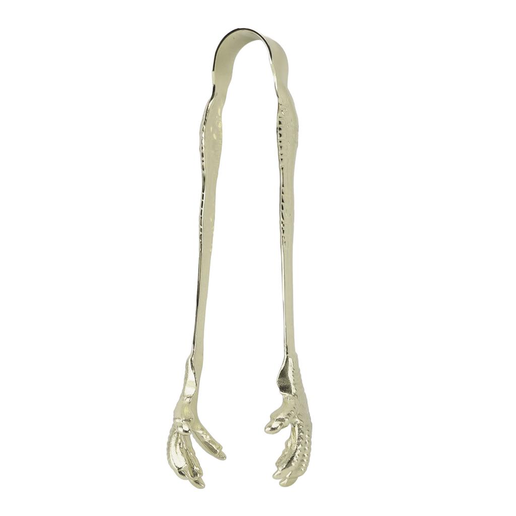 Claw Style Ice Tong Stainless Steel Hand Polished Eagle Claw Shape Ice Tongs for Bar Home Use Black