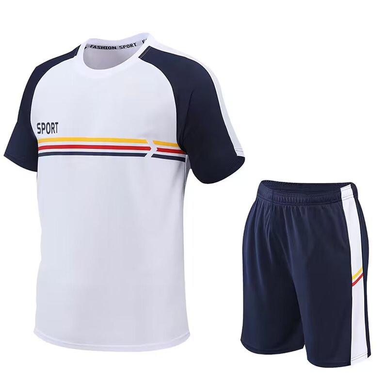 

2207 Short Sleeve Suit Running Suit Men S And Women S Sportswear Training Suit Mountain Climbing Casual Side Pocket M-5Xl M/165