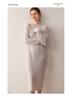 Autumn/Winter Women's Thick Solid Cashmere Knit Dress - Long Loose Wool Skirt