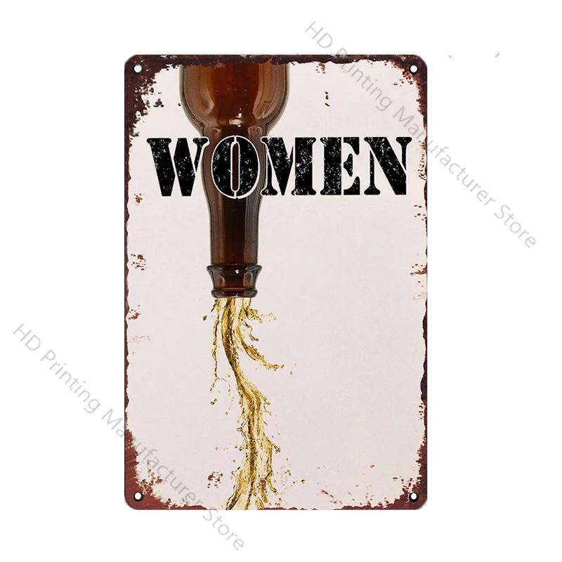 Toilet Wall Decoration Pub Vintage Metal Sign Home Funny Decor Toilet Tin Sign WC Lavatory Toilettes Wall Art Bathroom Restroom