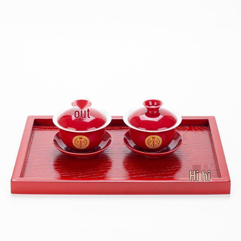 Wedding Tea Set: Complete Cup & Pot Set with Joyful Bowl, Ideal Gift for Newlyweds.