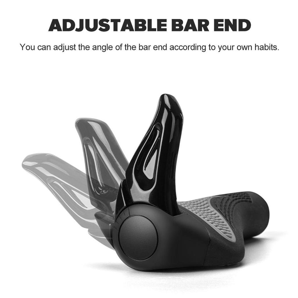 Bicycle Handlebar Grips Aluminum Alloy Rubber Locking Clamps