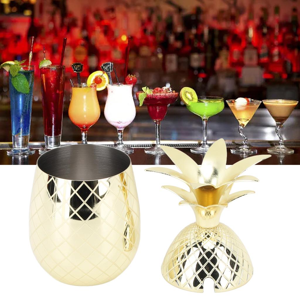 Cup with Lid 500ml Stainless Steel Drinking Glasses Reusable Easy to Clean Versatile   Cup for Bar Party