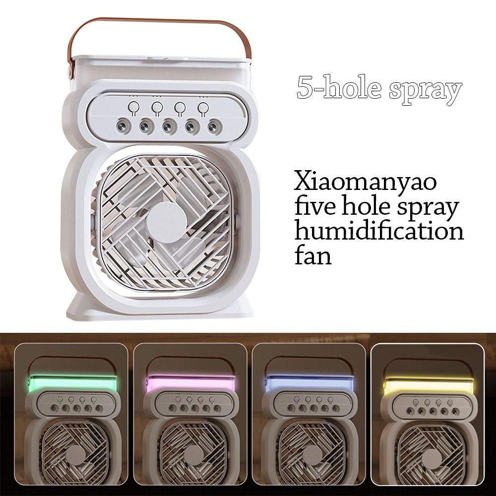 Cooling Fan AIr Conditioner Portable LED Night Light Summer Humidifier Fan  Home