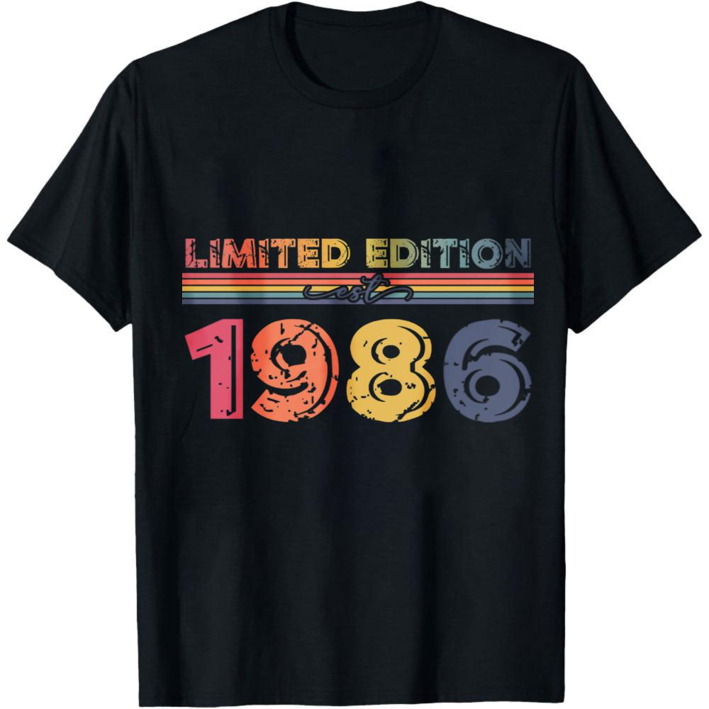 Limited Edition 1986 Vintage Style Summer Unisex TShirt Retro Design Unisex Casual Wear For Birthday Gift Anniversary Celebration