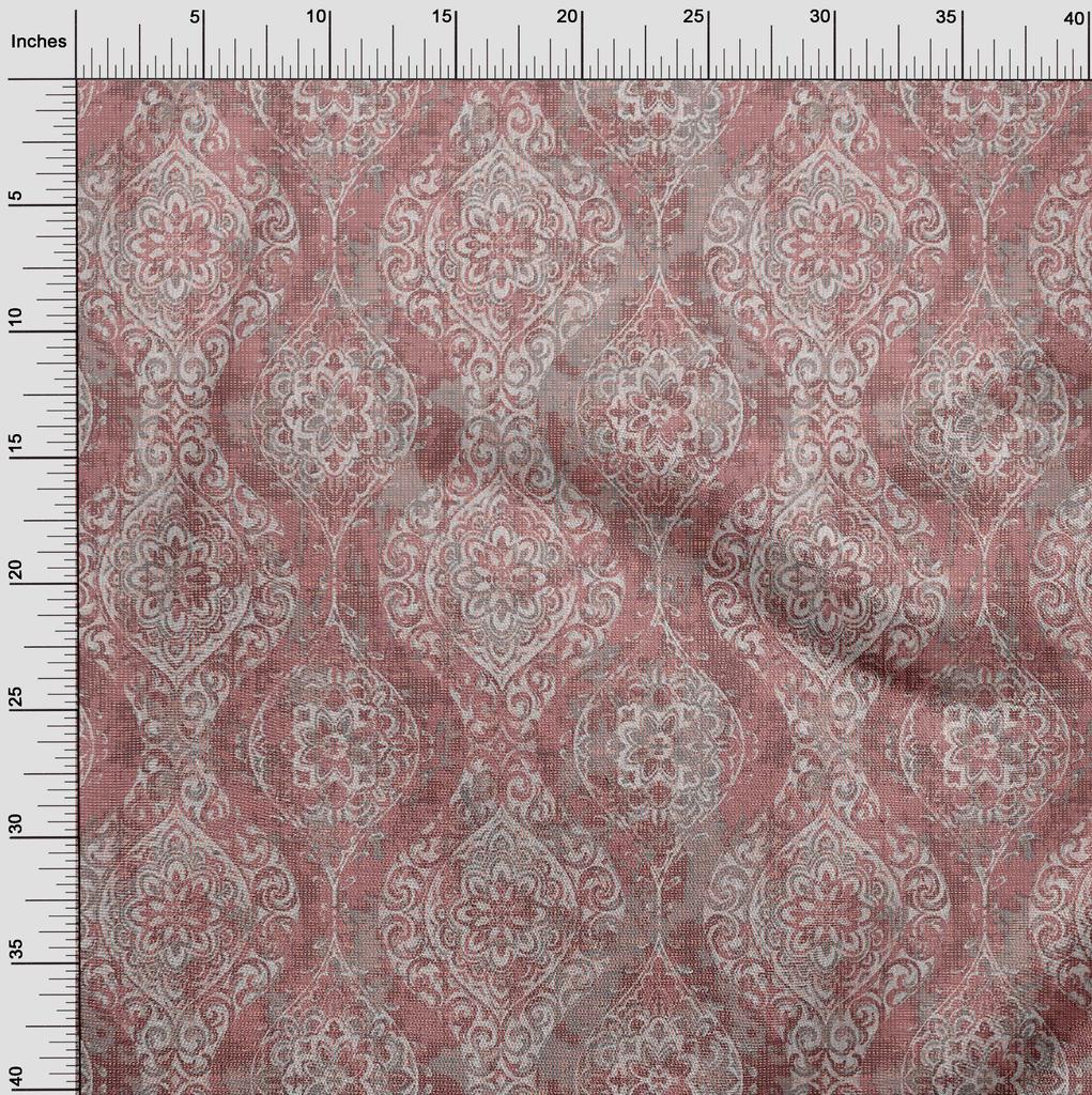 oneOone Cotton Poplin Dusty Pink Fabric Asian Diy Clothing Quilting Fabric Print Fabric By Yard 42 Inch