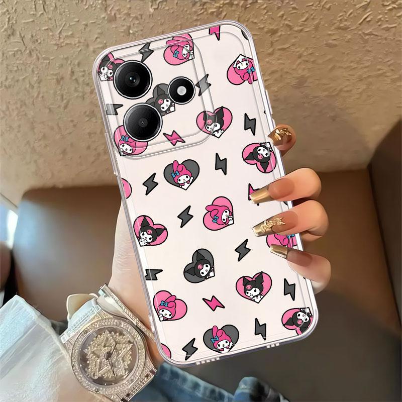 Sanrio Kuromi Hülle für Xiaomi Redmi Note 14 Pro Plus 12S Note 13 11S 11 10S A4 13C 12 9 10 14C Weiche Handyhülle
