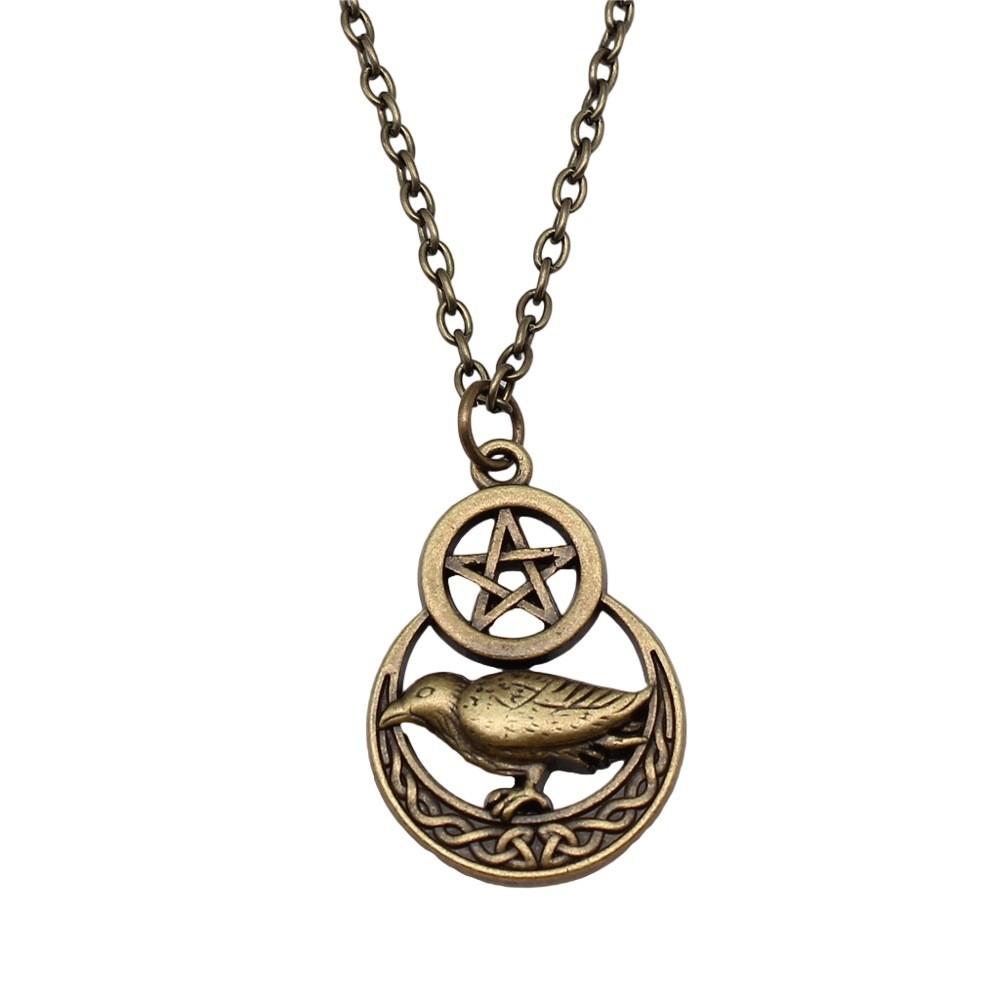 Peacock Pendant Bird Necklace Owl Ethnic Boho Jewelry for Female 45cm or 70cm Long Chain