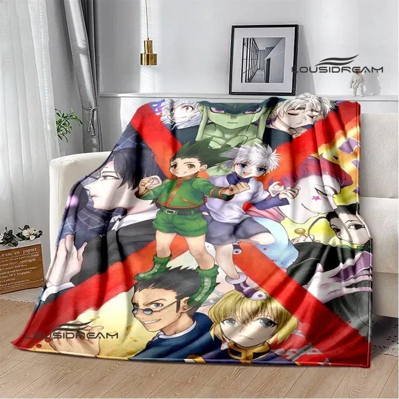 HUNTER×HUNTER Cartoon Printed blankets Picnic blanket Flange Warm blanket Home travel blankets bed linings birthday gift