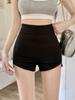 Women's High-Waisted Butt-Lifting Base Layer Shorts for Spring/Autumn - Waist-Cinched "Missing Bottoms" Look, Booty Safety Shorts.