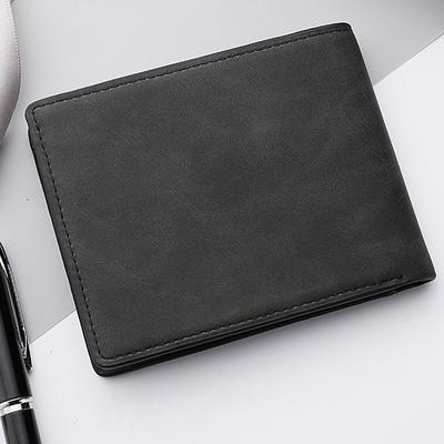 PU Leather Money Bag Short Card Holder Lightweight Short Skin Wallets Male Purse