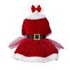 Vestito di Natale per Animali Domestici per Cani Piccoli Medi Gattino Gonna Cucciolo Vestito in Pile Vestiti di Natale Chihuahua Barboncino Bulldog Francese Abbigliamento