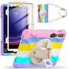 Rustning deksel til Samsung Galaxy Tab S9 / S8 / S7, 360 graders beskyttelse med pennholder, Fargerik