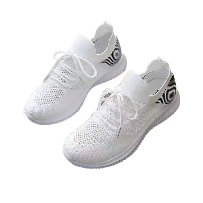 Women 'S Shoes New Breathable Sports Mesh Versatile Summer Hollow Walking Flying Woven No -Slip Ladies Sneakers Zapatos De Mujer